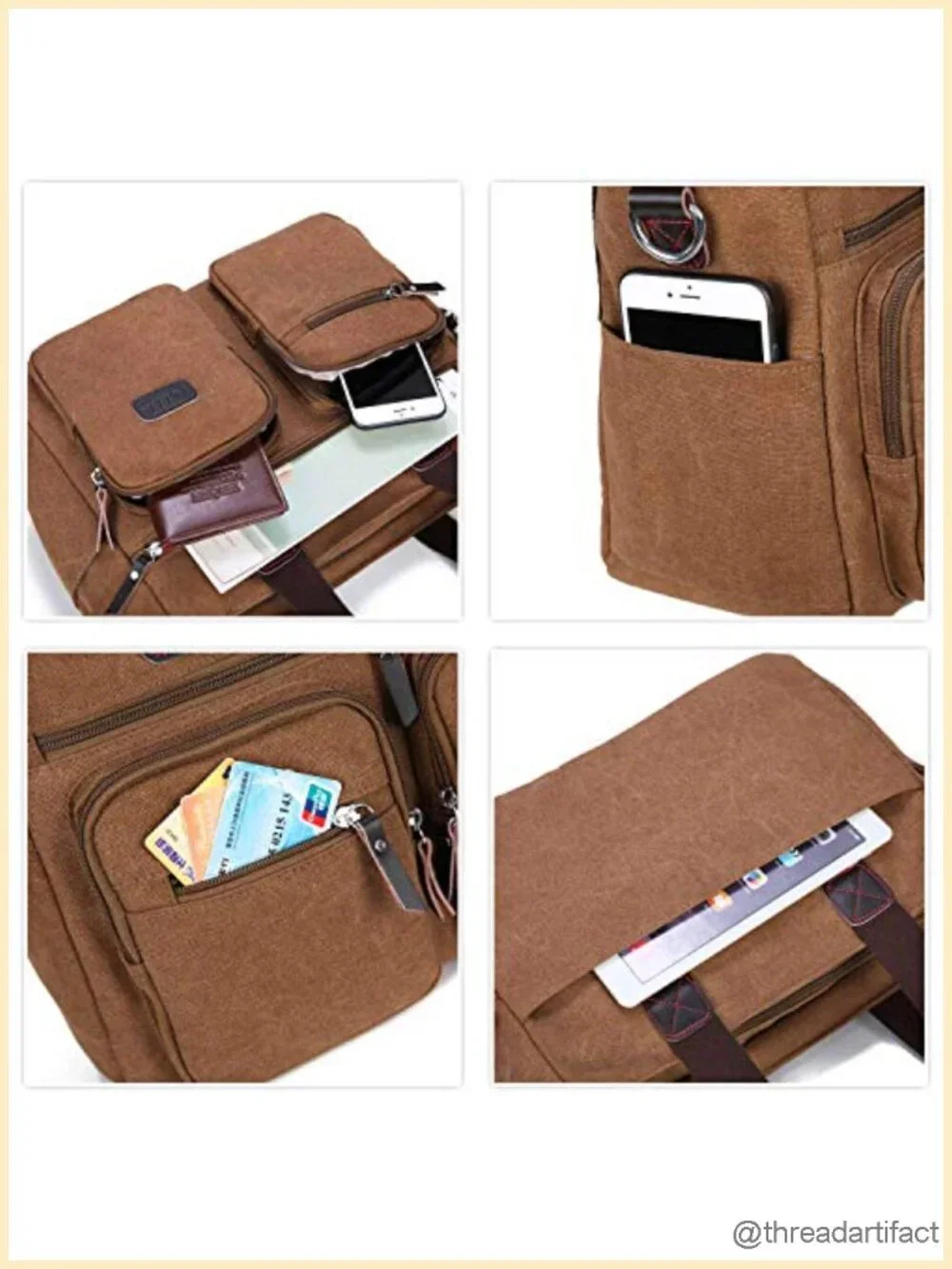 Canvas Top Handle Satchel Handbag Shoulder Bag Messenger Tote Purse Crossbody